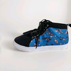 Space Jam A New Legacy Canvas High Top Sneakers Blue Black Mens Sz 9 EUC